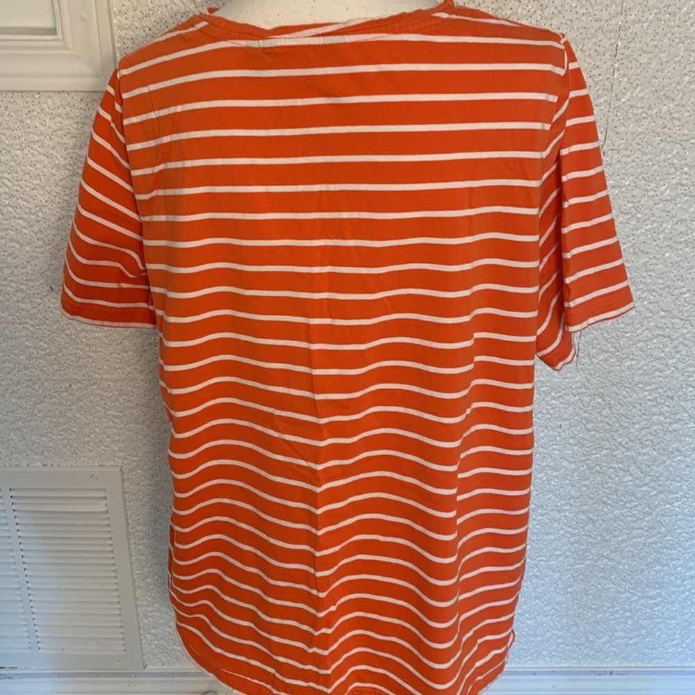 Ulla Popken 20/22 Tee Orange White Stripe - Picture 5 of 7